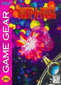 Puzzle Bobble box art for Sega Game Gear